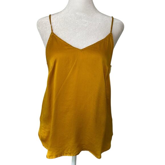 Floreat Anthropologie gold silk sleeveless tank top size XS - Picture 1 of 11